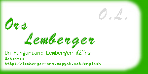 ors lemberger business card